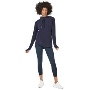 Sweaty Betty Navy Blue Escape Luxe Hoodie Pullover Sweatshirt
